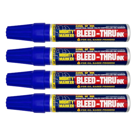Mighty Marker IM-14 Bleed-Thru Marker, Blue Color Family, 4PK 01402
